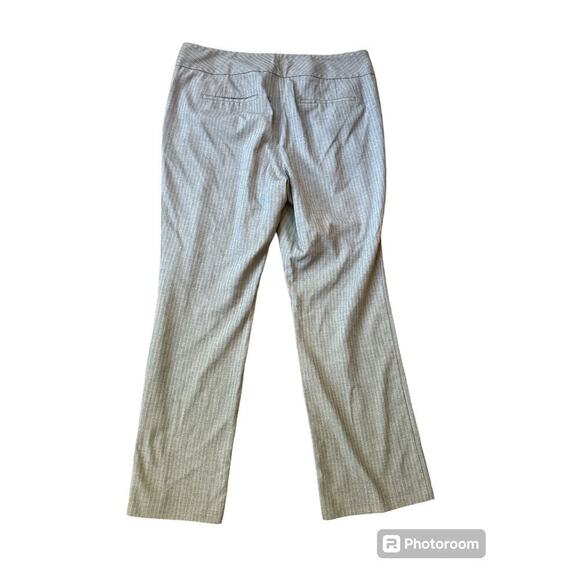 Ann Taylor Factory curvy trouser pants size 14 gray pinstripe - Picture 2 of 6